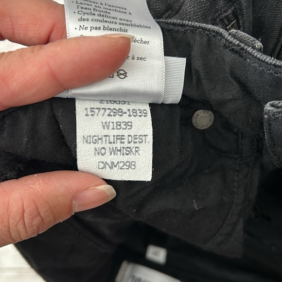 Paige Edgemont Midrise Skinny Jeans in Nightlife Destructed No Whiskers Wash - Picture 8 of 13